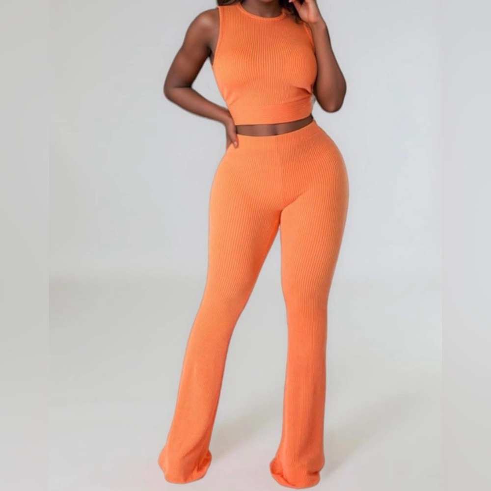 Orange 2 Piece Pant Set